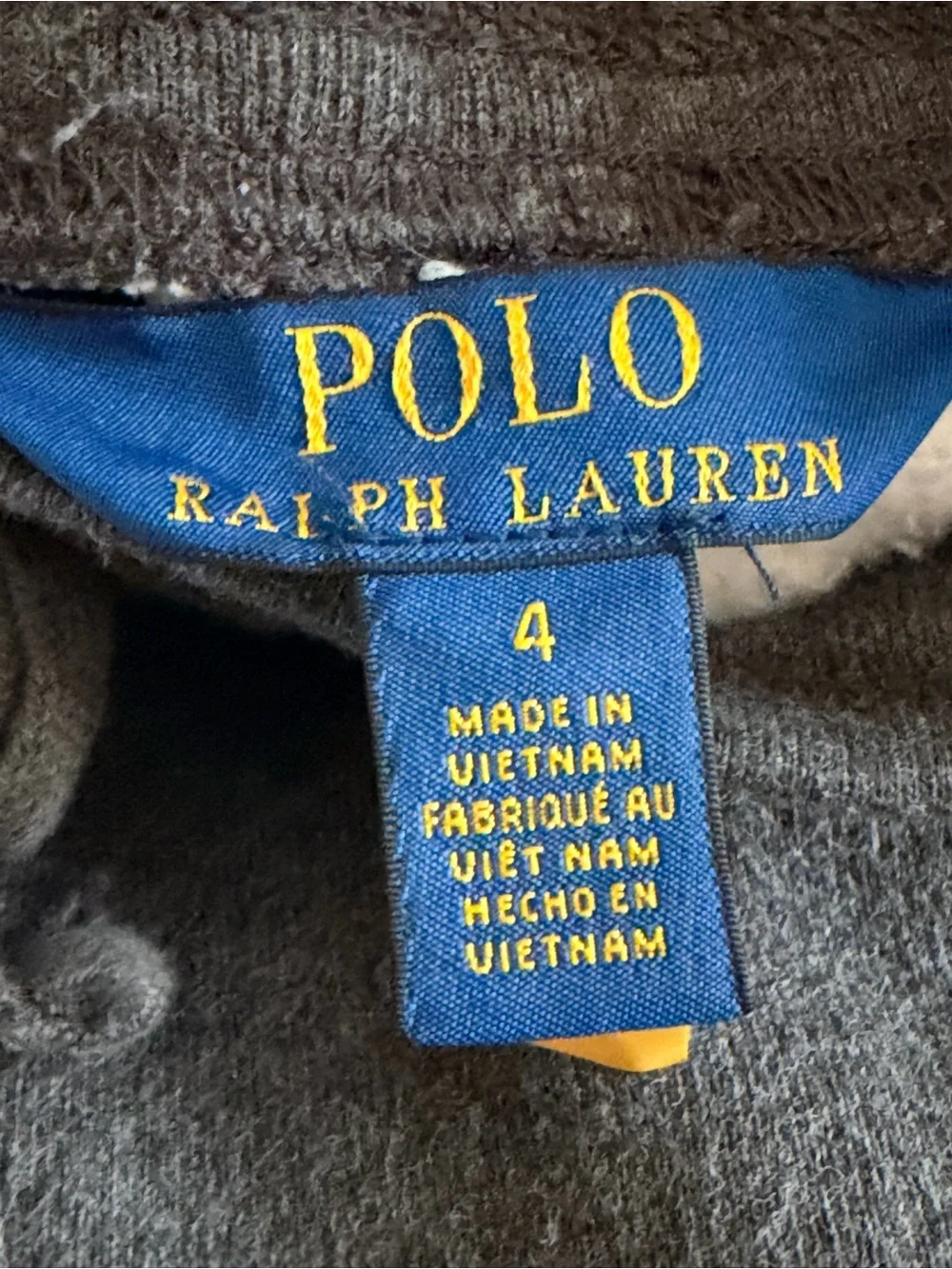 Ralph Lauren Polo Boys Gray Fleece Hoodie & Jogger Pants